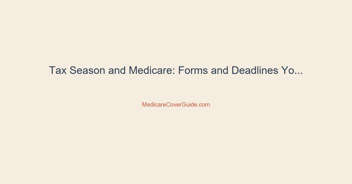 tax season medicare forms